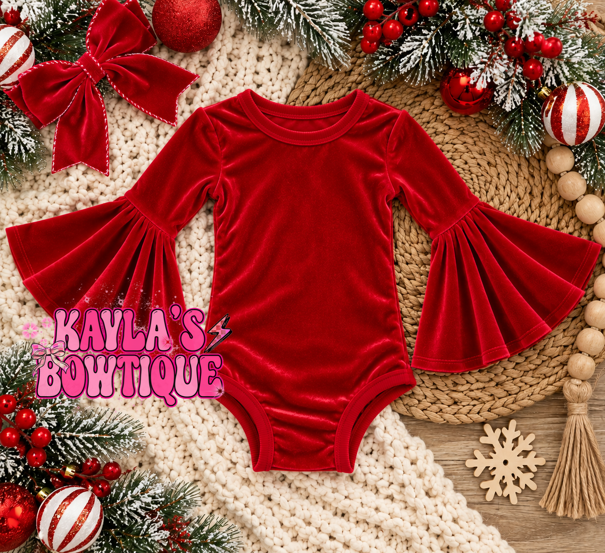 Velvet Bell Sleeve Leo