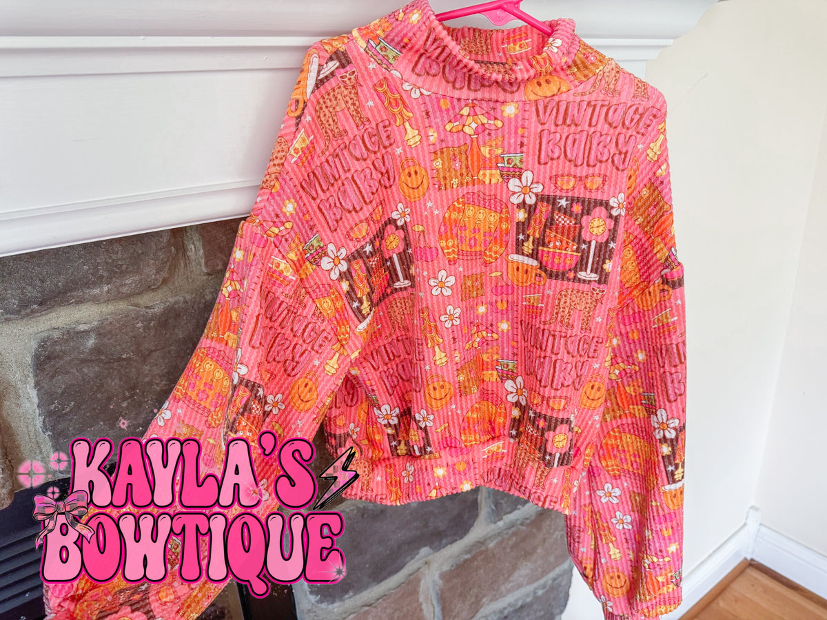Vintage Baby Mockneck Sweater 7/8 Youth