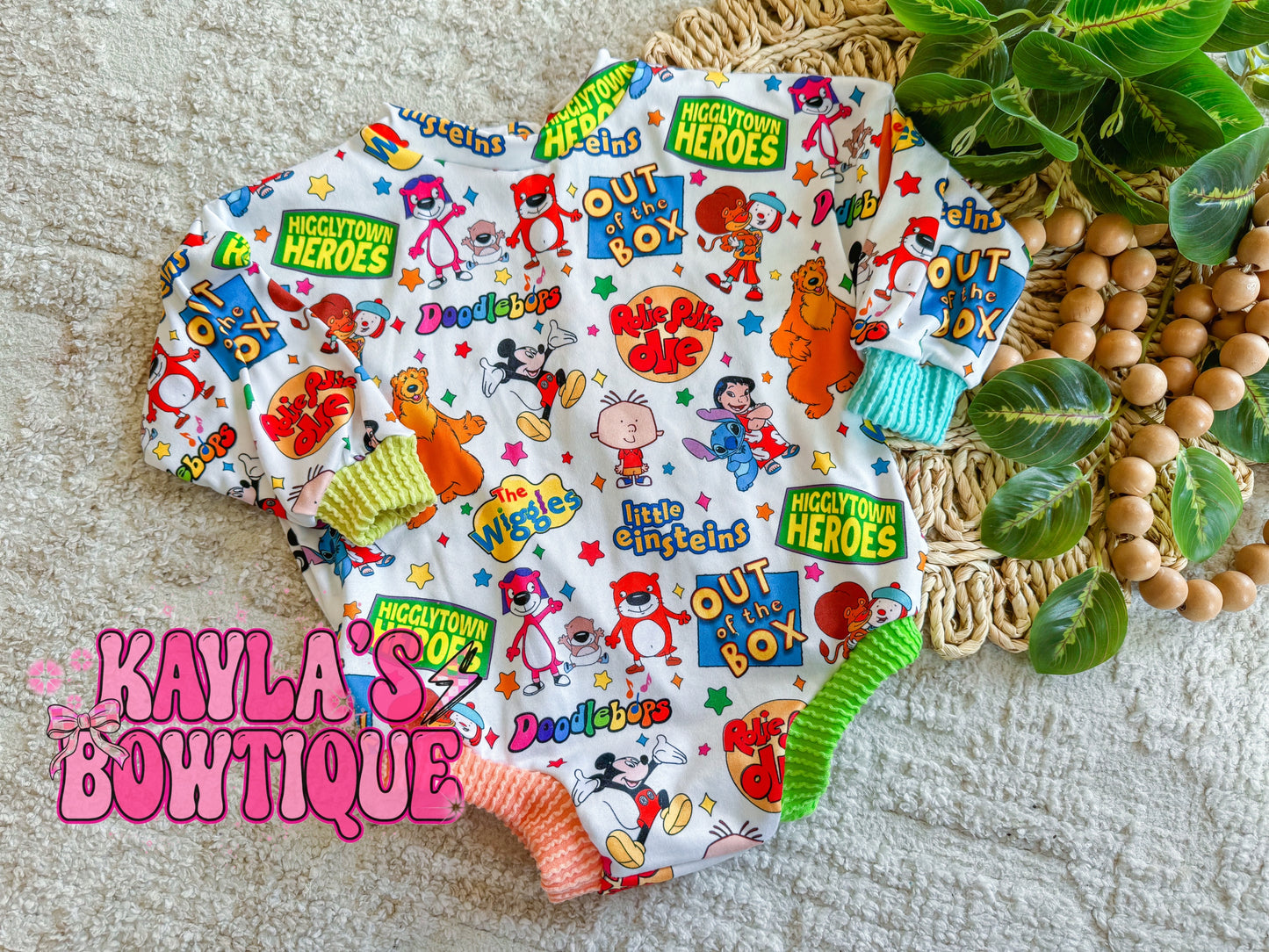 Nostalgic Cartoons Sweater Romper 0/3