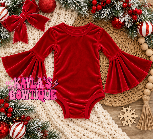 Velvet Bell Sleeve Leo
