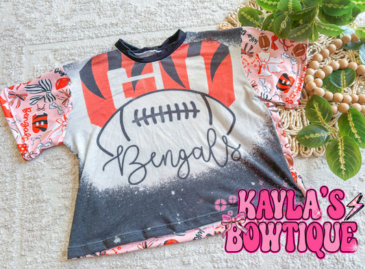 Bengals upcycle comfy tee 5T
