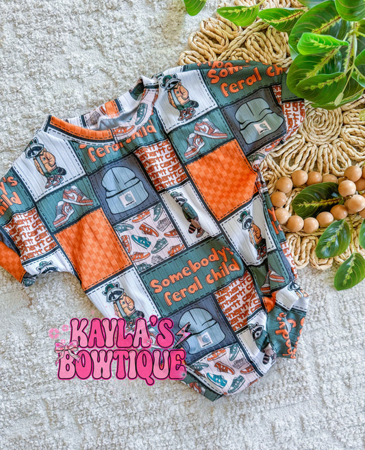 Feral Tee Romper 6/9