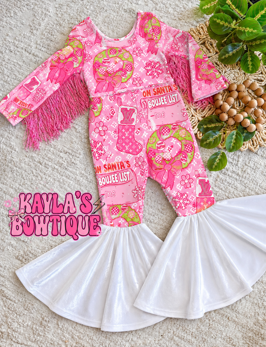 Boujee Christmas Bell Romper